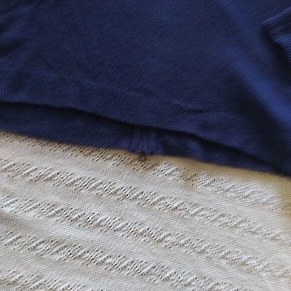 Caslon royal blue wool blend sweater with zipper detailing in back - Picture 5 of 16